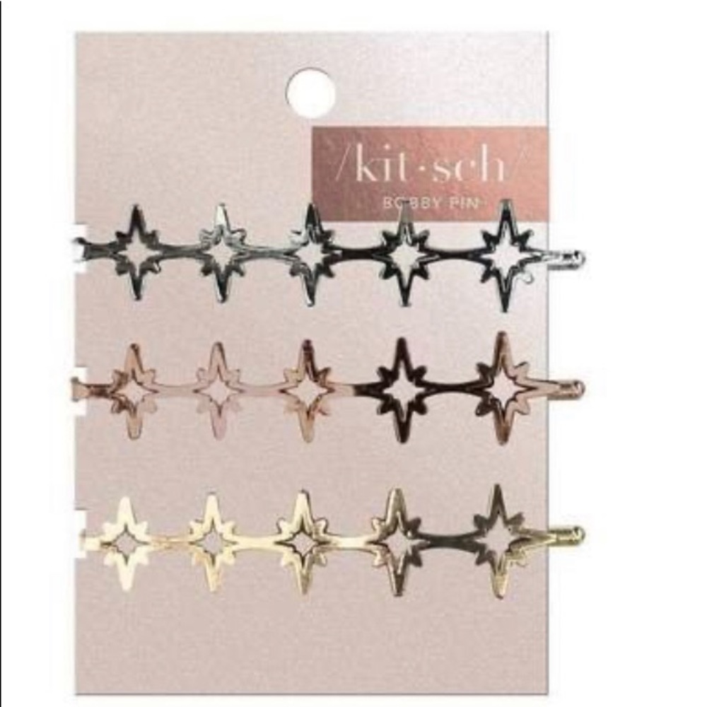 Kitsch Starburst Metal Bobby Pins Metal Multi